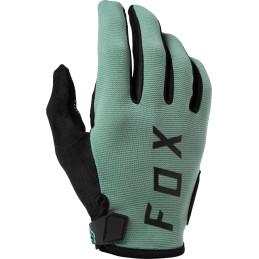 Gants longs FOX vtt Ranger Gel bleu pétrole décor gris - Vélo 9