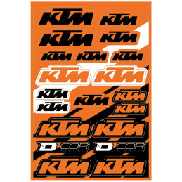 PLANCHE D'AUTOCOLLANTS KTM