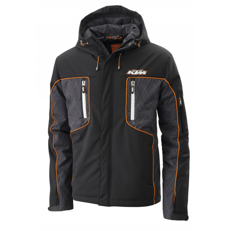 Veste Zippée Racer Noir Blanc